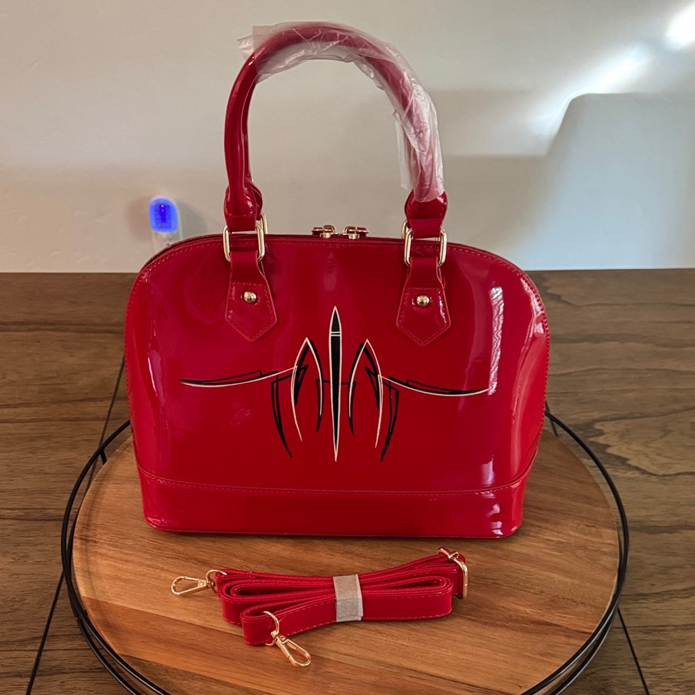 Red Designer Women's Handbag - Picture 5 of 5